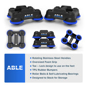 ABLE Rolling Push Up Handles Multiple Views - Blue